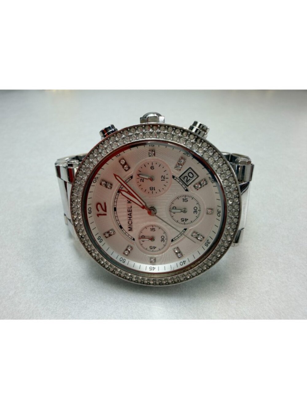 Michael Kors MK5353 Womens Silver Stainless Steel Analog Dial Wrist Watch Works - Picture 6 of 10